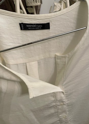 l Beden beyaz Renk Mango Uzun Kollu tunik