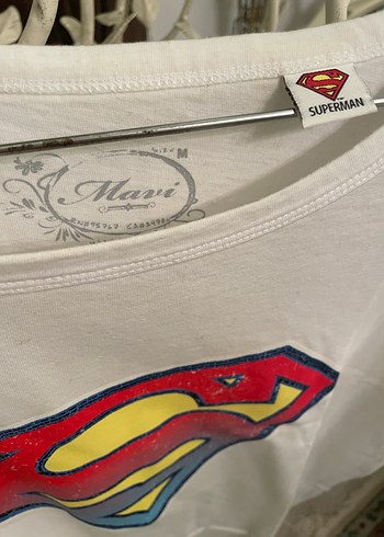 m Beden beyaz Renk Superman kadın tişört