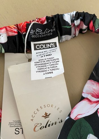 Çiçek Desenli Bohem Saten Saç Bandı - Görsel 4