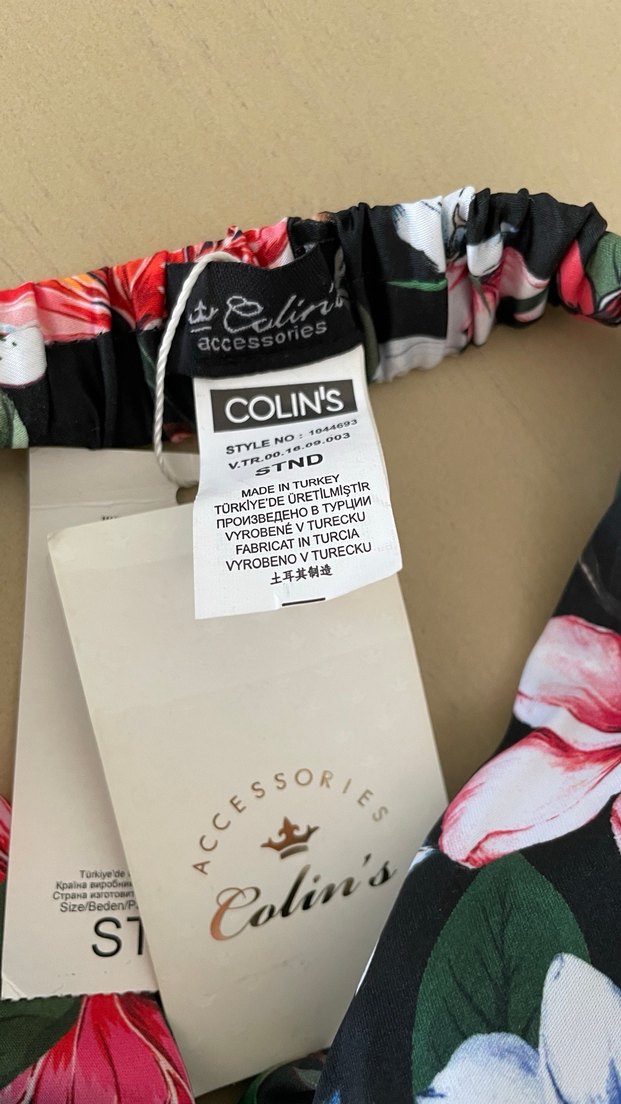 Çiçek Desenli Bohem Saten Saç Bandı - Görsel 4