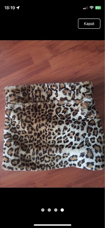 Leopar peluş boyunluk