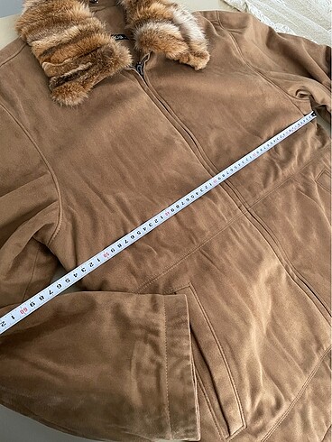 xl Beden camel Renk Süet görünümlü mont