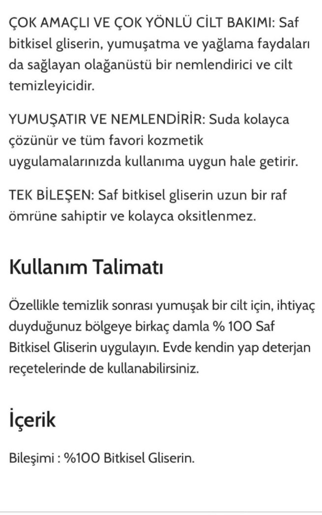 Saf Bitkisel Gliserin 50 ml - Görsel 2