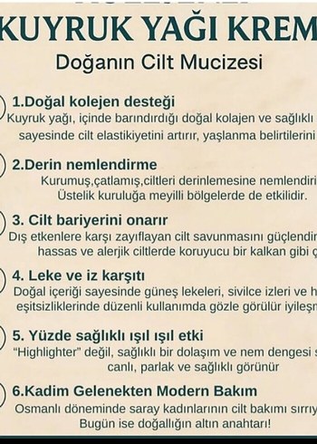 Kollajenli Kuyruk Kremi Yüz İçin 30 cc - Görsel 2