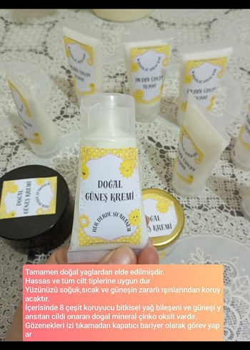 Beden 3 adet krem