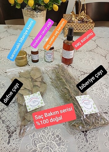Saç bakım ürünleri serisi hepsi doğal 