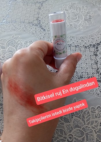 Diğer Bitkisel İçerikli Kırmızı Ruj ve Allık 30cc