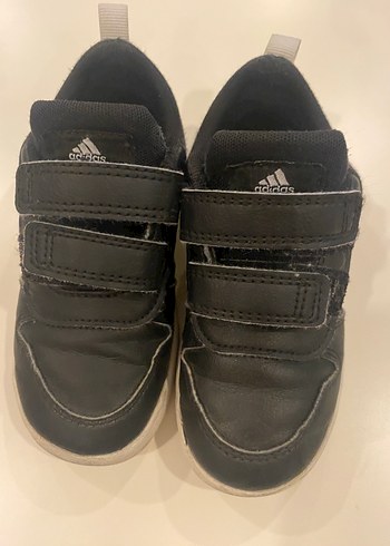 25 Beden Siyah Erkek Çocuk Cırtcırtlı Spor Ayakkabı