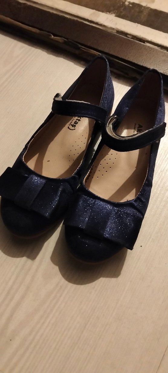 Kız Çocuk Lacivert Tokalı Babet Ayakkabı çok şık simli - Görsel 3