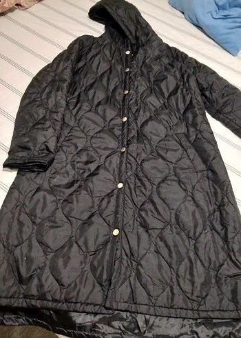 Düğmeli Siyah Kadın Kışlık Biker Ceket - Görsel 3