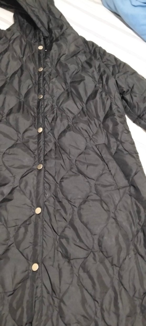 Düğmeli Siyah Kadın Kışlık Biker Ceket - Görsel 4