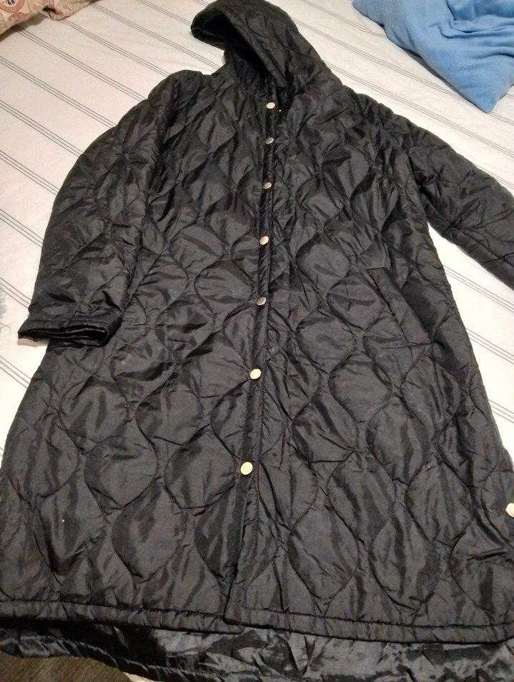 Düğmeli Siyah Kadın Kışlık Biker Ceket - Görsel 3