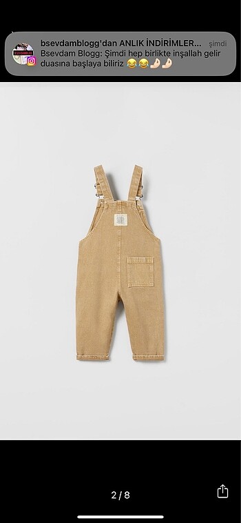 Zara çocuk tulum 4/5 yaş
