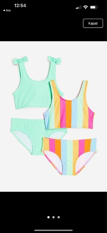 H&M 4 parça bıkını(2/4 yaş)