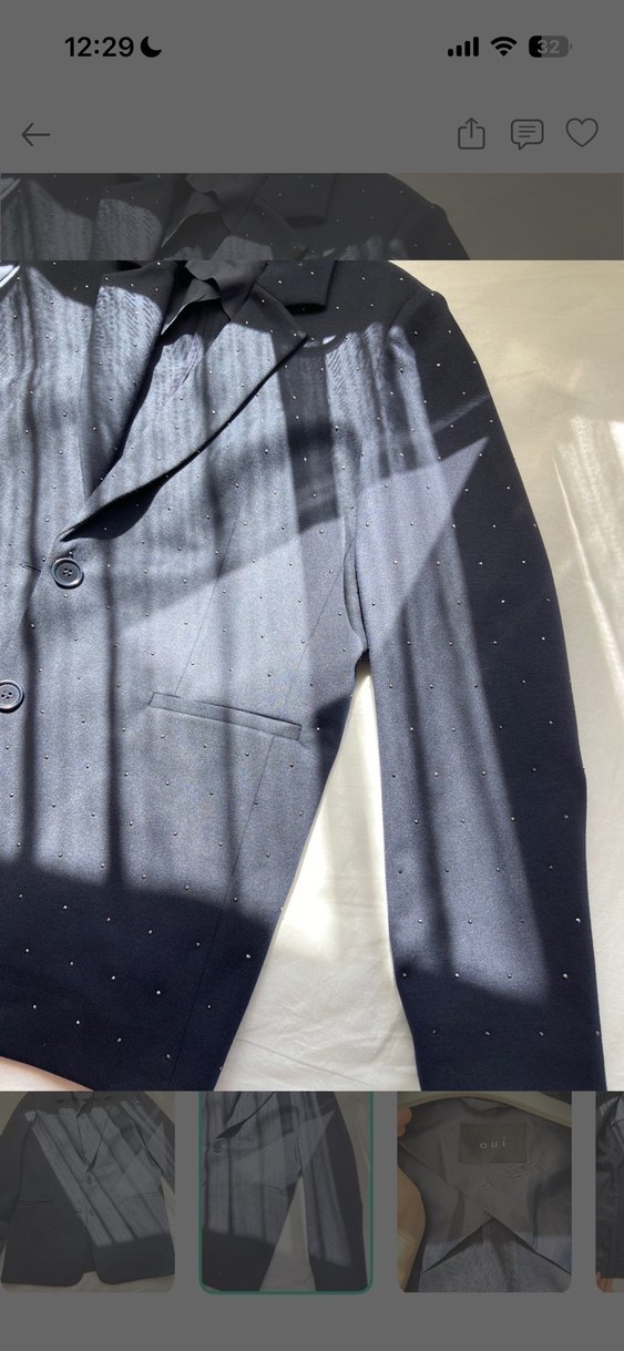 lacivert taşlı  Blazer Ceket — görsel 2/6