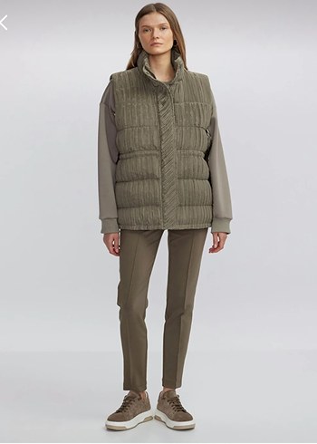 İpekyol Yeşil Kadın Pilili Yelek - Görsel 2