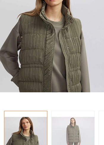 İpekyol Yeşil Kadın Pilili Yelek - Görsel 3