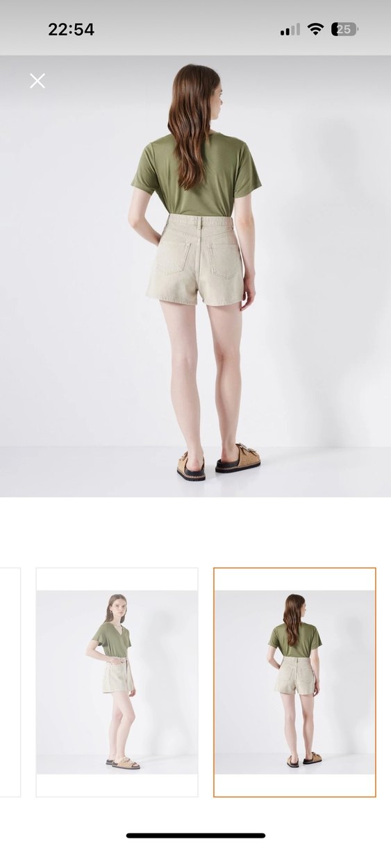 İpekyol Bej Yüksek Bel Mini Şort - Görsel 5