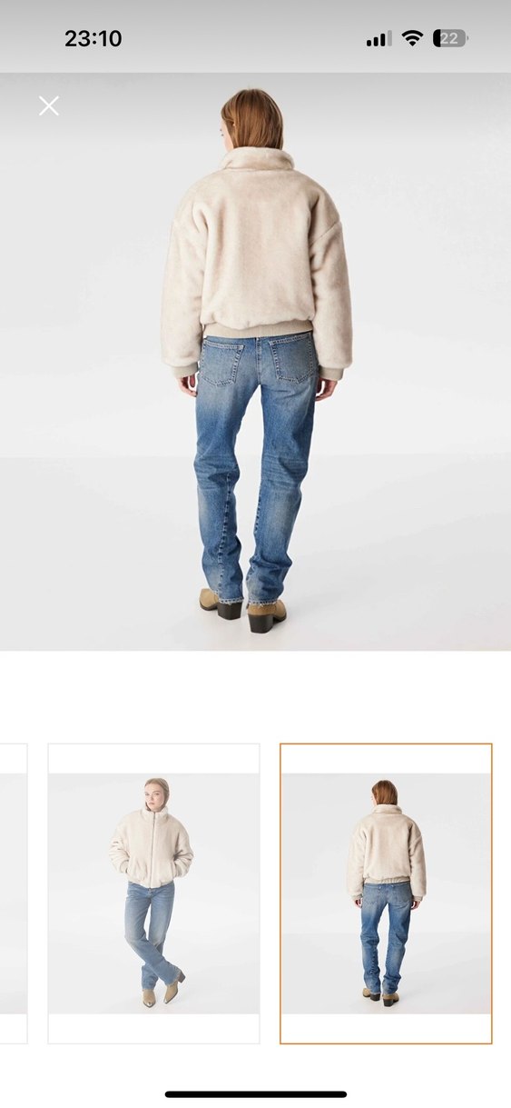 Twist Bej Kadın Yüksek Yakalı Peluş Mont - Görsel 5