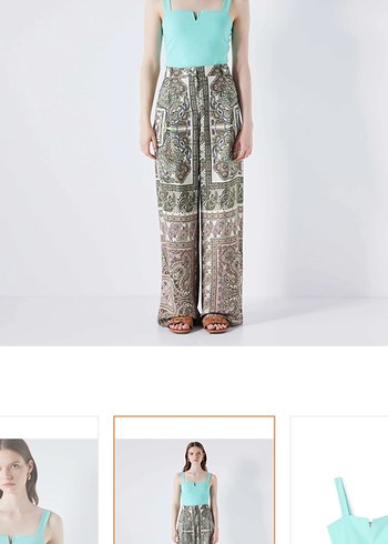 İpekyol Turkuaz V-Yaka Kolsuz Mini Büstiyer - Görsel 2