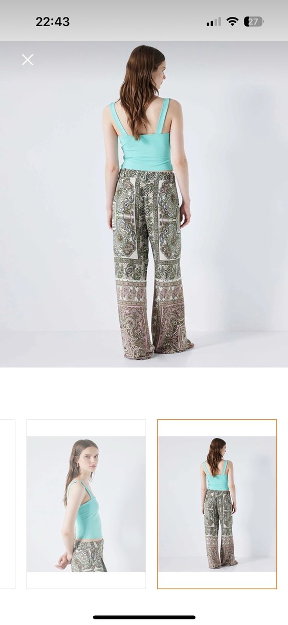 İpekyol Turkuaz V-Yaka Kolsuz Mini Büstiyer - Görsel 5