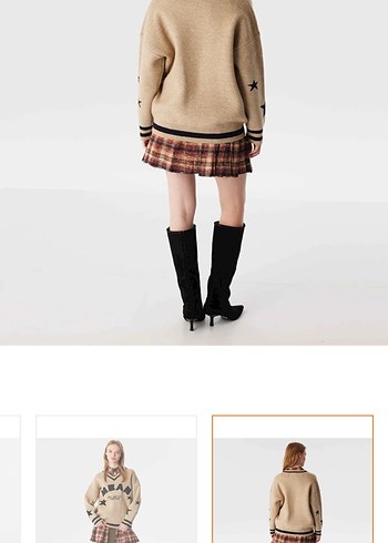 Twist Kahverengi Oversize Triko Kazak - Görsel 5