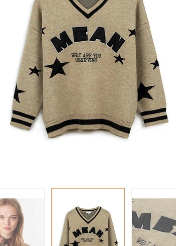 Twist Kahverengi Oversize Triko Kazak - Görsel 3