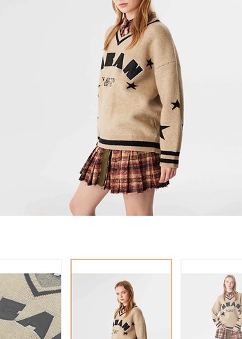 Twist Kahverengi Oversize Triko Kazak - Görsel 4