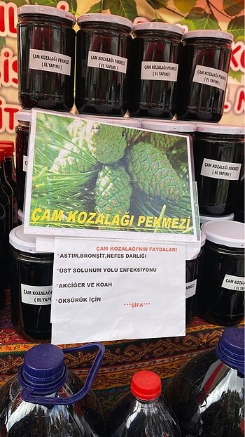 Doğal El Yapımı Çam Kozalağı Özü ve Pekmezi