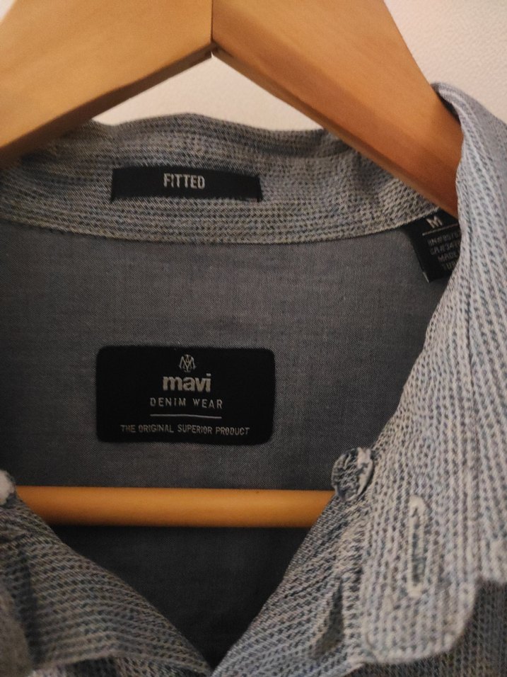 Gri Keten Erkek Gömlek Uzun Kollu - Görsel 3