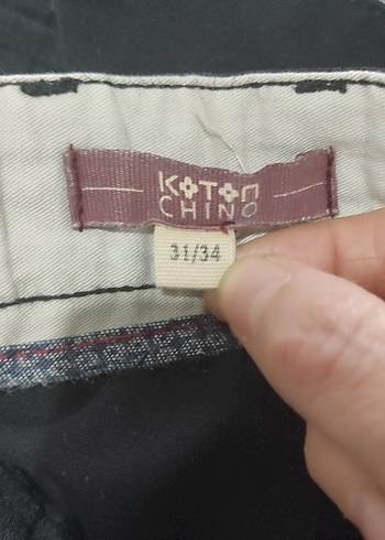 Erkek siyah Koton Chino Pantolon - Görsel 3