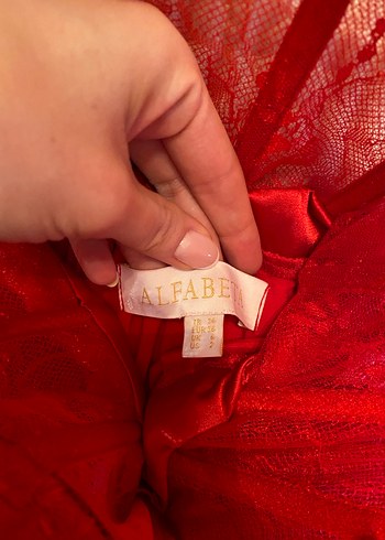 Kırmızı Straplez Uzun Abiye Elbise - Görsel 7