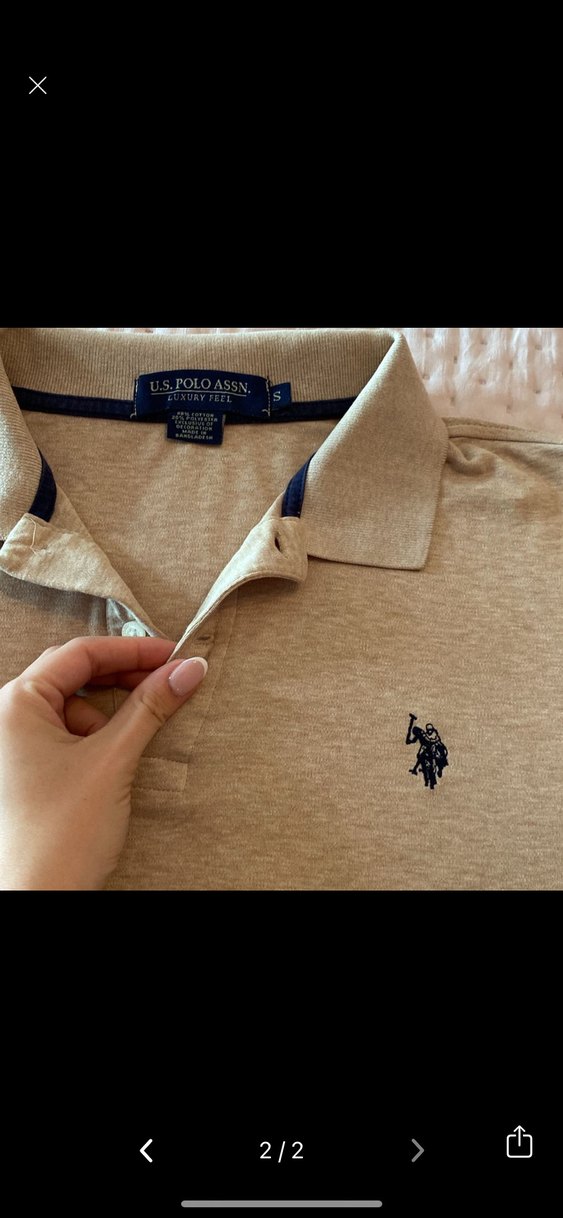 Bej Kısa Kollu Polo Tişört - Görsel 2