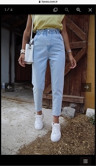Yüksek bel mom jean
