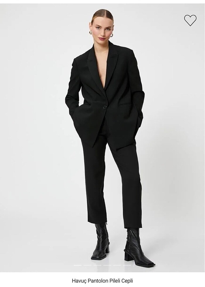 Koton yüksek bel havuç kumaş pantolon - Görsel 2