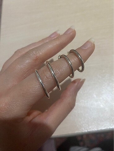 2 çift halka küpe - Görsel 2