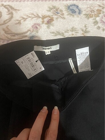 Koton yüksek bel siyah pileli kumaş pantolon - Görsel 6
