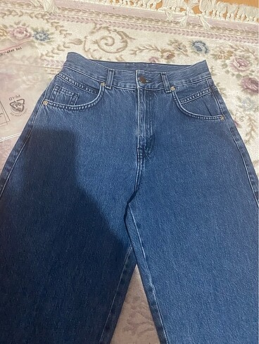 Pull&bear yüksek bel lacivert jean - Görsel 5