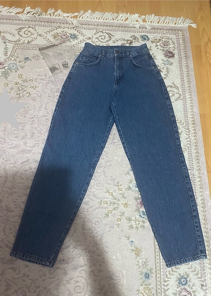 Pull&bear yüksek bel lacivert jean - Görsel 2
