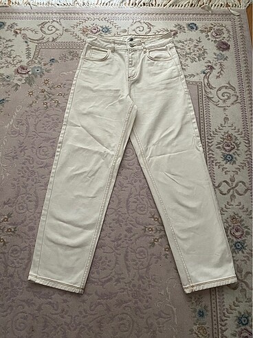 Asos yüksek bel krem jean
