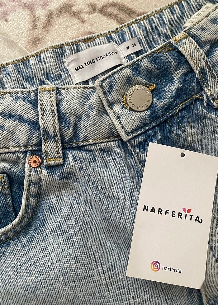 Melting stockholm yüksek bel jean - Görsel 5