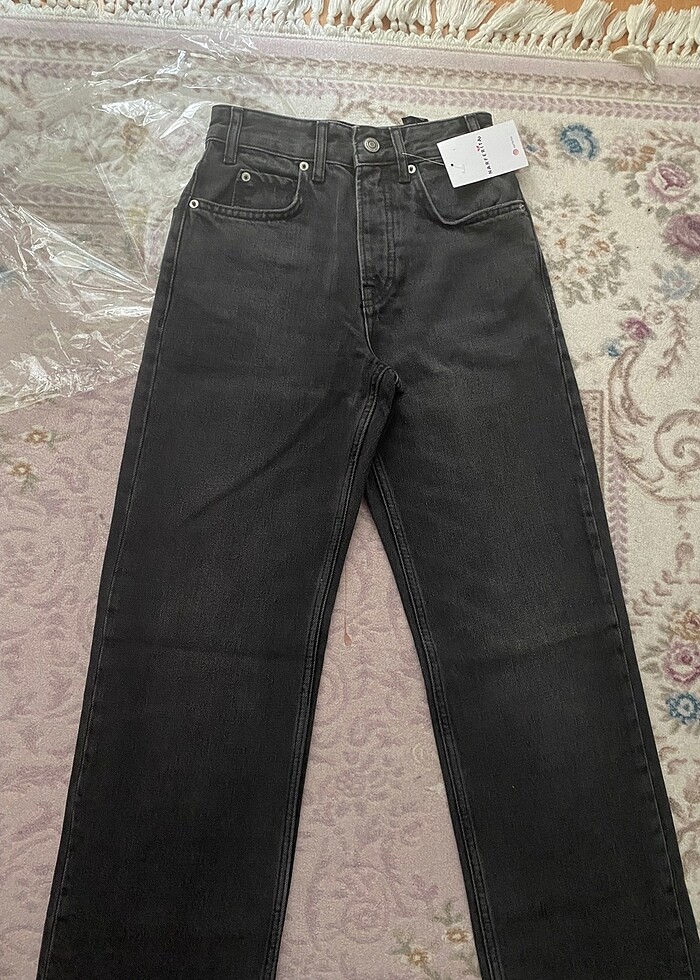 Zara yüksek bel füme jean - Görsel 5