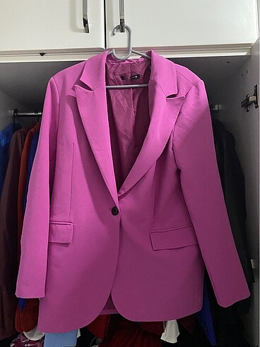 Pembe blazer ceket