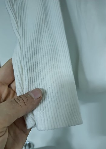 Kadın Beyaz Balıkçı Yaka İnce Triko - Görsel 3
