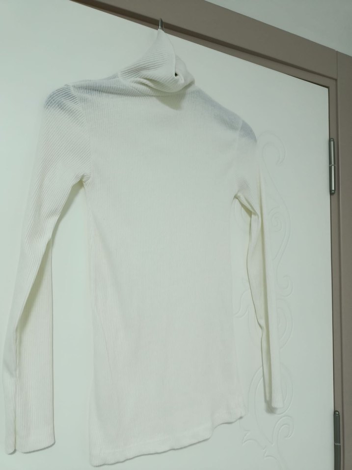 Kadın Beyaz Balıkçı Yaka İnce Triko - Görsel 2