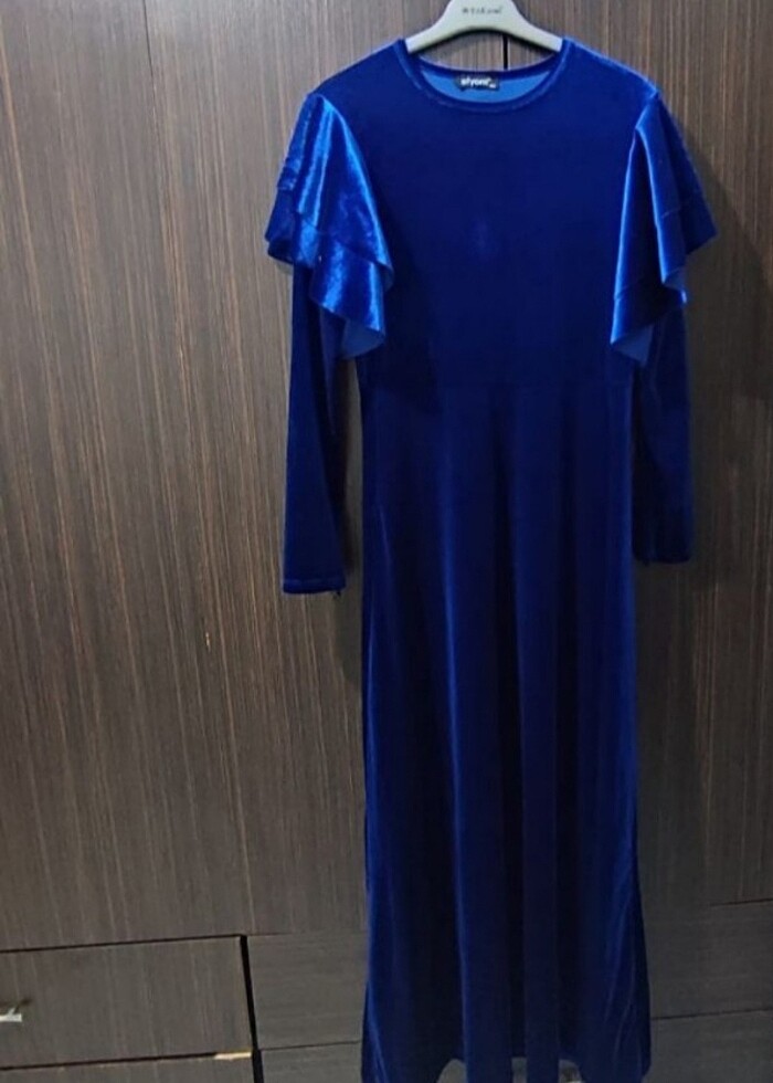 Kadife elbise - Görsel 3