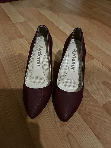 36 Beden Bordo renk topuklu