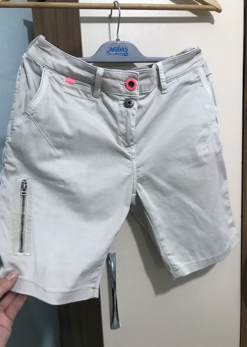 Bej Pamuklu Şort - Görsel 2