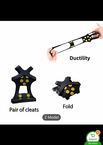Mangan Çelik Erkek Kayak Botu Kaydırmaz Tırmanma - Görsel 4