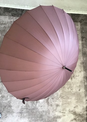 Kahverengi sıfır Pilili Şemsiye Kaliteli  - Görsel 4